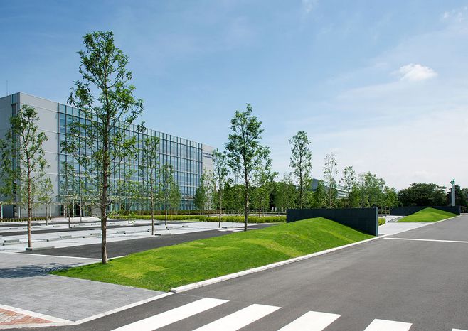 日本NSE北九州科技中心办公大楼周边景观设计_工业园区_景观中国